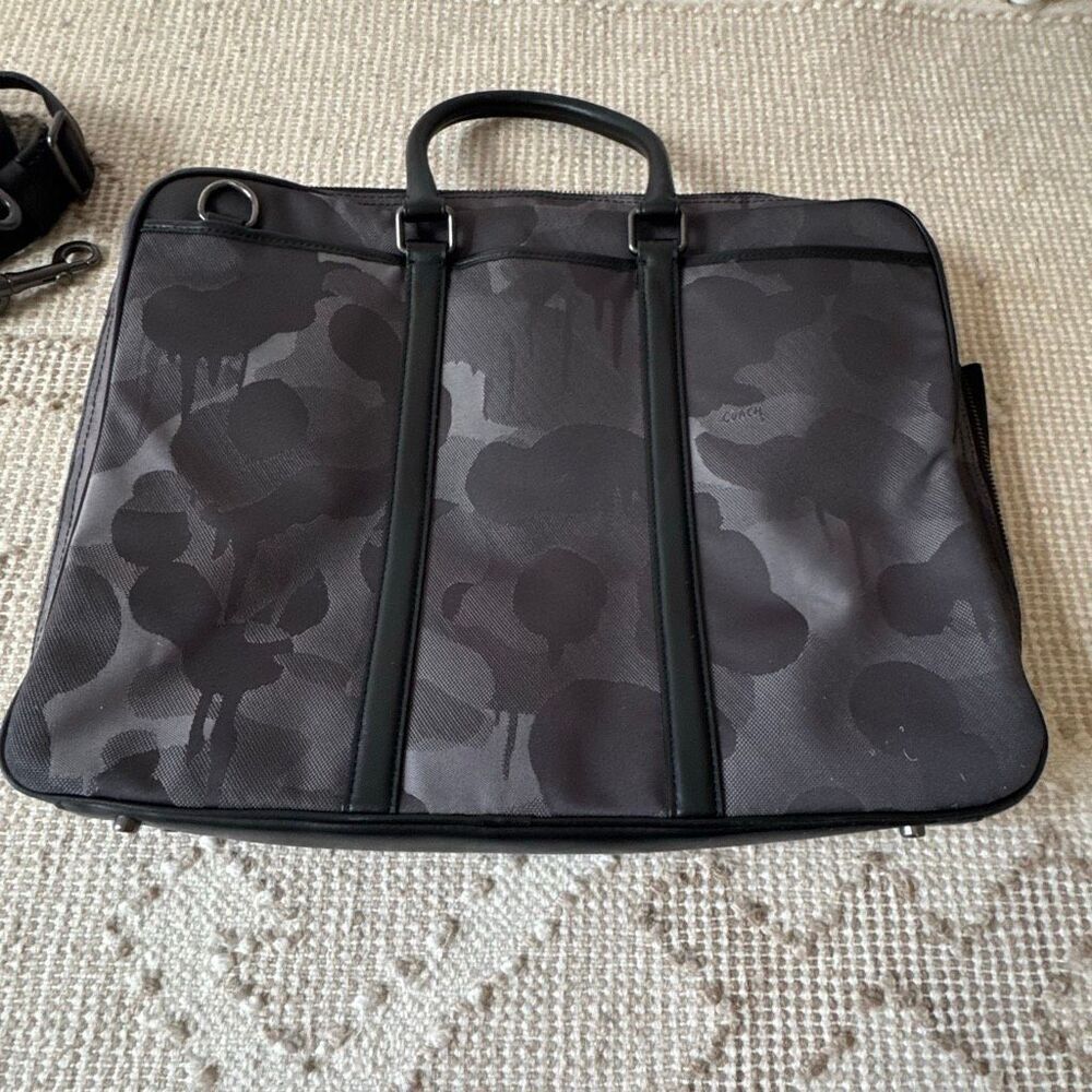 Coach Metropolitan Slim Briefcase With Camo Print - Picture 3 of 16